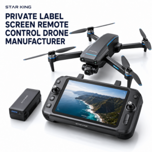 STAR KING camera drone with large integrated screen remote controller and smart battery