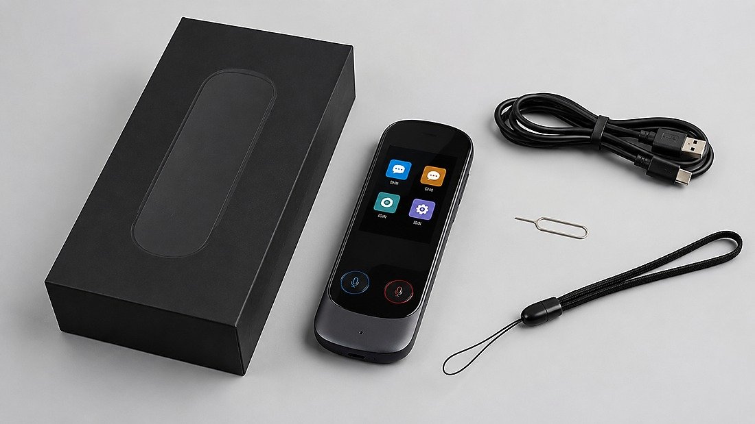 AI translators - AI translator device with packaging charging cable and accessories