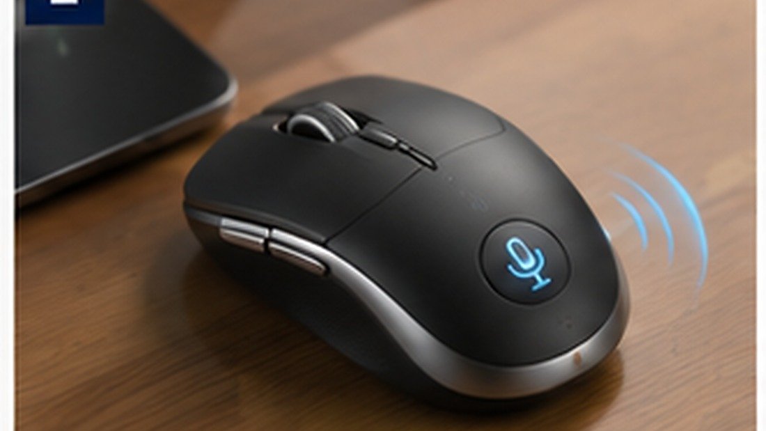 AI voice mouse suppliers - Ergonomic AI voice mouse on a modern office desk